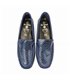 Womens Comfort Loafers Soft Leather and Elastic Lycra 3080 Navy, by BeRelax