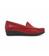 Mocasines Cómodos Kiowa Cuña Mujer Piel Blanda Plantilla De Piel Y Gel 17001 Rojo, de Berelax