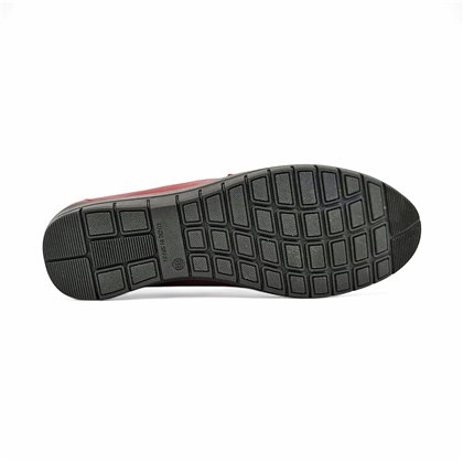Mocasines Cómodos Kiowa Cuña Mujer Piel Blanda Plantilla De Piel Y Gel 17001 Rojo, de Berelax