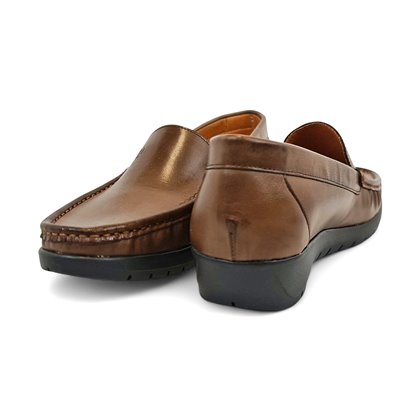 Mocasines Cómodos Kiowa Cuña Mujer Piel Blanda Plantilla De Piel Y Gel 17001 Marrón, de Berelax