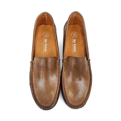 Mocasines Cómodos Kiowa Cuña Mujer Piel Blanda Plantilla De Piel Y Gel 17001 Marrón, de Berelax