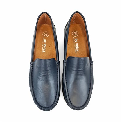 Mocasines Cómodos Kiowa Cuña Mujer Piel Blanda Plantilla De Piel Y Gel 17001 Marino, de Berelax