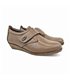 Zapatos Cómodos Cuña Mujer Piel Blanda Cierre Velcro 3910 Taupe, de Berelax