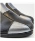 Womens Soft Leather Wedge Slip-On Shoes Elastic Vamp 5411 Black, by BeRelax