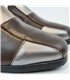 Womens Soft Leather Wedge Slip-On Shoes Elastic Vamp 5411 Brown, by BeRelax