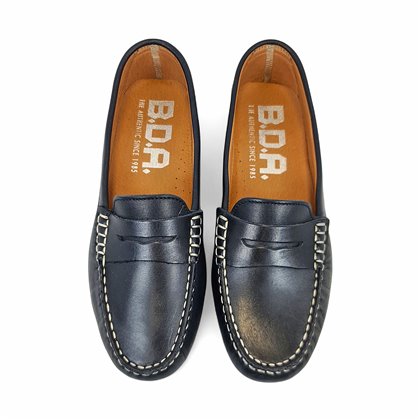 Mocasines Cómodos Mujer Piel Napa Adorno Antifaz 4071 Marino, de Bda