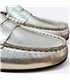 Mocasines Cómodos Mujer Piel Napa Adorno Antifaz 4071 Platino, de Bda