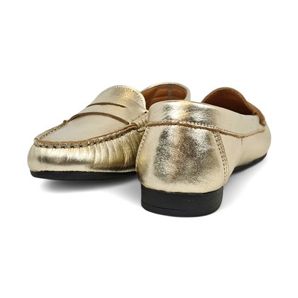 Mocasines Cómodos Mujer Piel Napa Adorno Antifaz 4071 Platino, de Bda