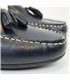 Mocasines Cómodos Mujer Piel Napa Adorno Borlas 4073 Marino, de Bda