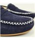 Womens Suede Leather Loafers Penny-Trim 111 Navy, by Bda