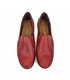 Womens Soft Leather Wedge Loafers Elastic Vamp 250 Burgundy, by Bda