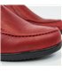 Womens Soft Leather Wedge Loafers Elastic Vamp 250 Burgundy, by Bda