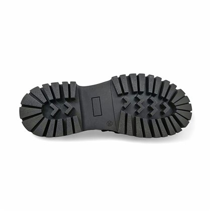 Mocasines Plataforma Mujer Piel Charol Adorno Cadena 24033 Burdeos, de Bda