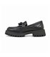 Mocasines Plataforma Mujer Piel Charol Adorno Cadena 24033 Negro, de Bda