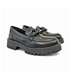 Mocasines Plataforma Mujer Piel Charol Adorno Cadena 24033 Negro, de Bda