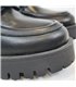 Mocasines Plataforma Mujer Piel Charol Adorno Cadena 24033 Negro, de Bda