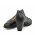 Womens Nappa Leather Low-Heel Pumps Gel Insole Non-Slip Sole 10150 Black, by BDA