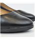 Zapatos De Salon Cómodos Tacón Bajo Mujer Piel Napa Plantilla De Gel Suela Antideslizante 10150 Negro, de Bda
