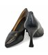 Womens Nappa Leather Mid-Heel Pumps Gel Insole Slip-Resistant Sole 10154 Black, by BDA