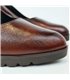 Womens Nappa Leather Mid-Heel Pumps Gel Insole Slip-Resistant Sole 8045 Brown, by BDA