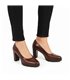 Zapatos De Salon Cómodos Tacón Medio Mujer Piel Napa Plantilla De Gel Suela Antideslizante 8045 Marrón, de Bda