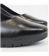 Zapatos De Salon Cómodos Tacón Bajo Mujer Piel Napa Plantilla De Gel Suela Antideslizante 8044 Negro, de Bda