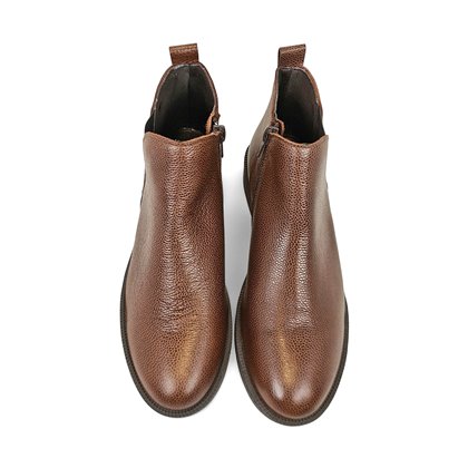Botines Chelsea Mujer Piel Napa Elástico Y Cremallera 5122 Marrón, de Bda