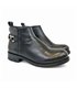 Botines Chelsea Mujer Piel Napa Adorno Cadena Y Cremallera 6292 Negro, de Bda