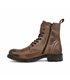 Botines Militares Mujer Piel Napa Cierre Cordones Y Cremallera 6290 Marrón, de Bda