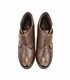 Botines Cómodos Mujer Piel Cuña Velcro Plantilla Extraíble 70244 Marrón, de Tupié