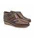 Botines Cómodos Mujer Piel Cuña Velcro Plantilla Extraíble 70244 Marrón, de Tupié