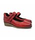Merceditas Mujer Piel Blanda Velcro Plantilla Extraíble 70806 Rojo, de Tupié
