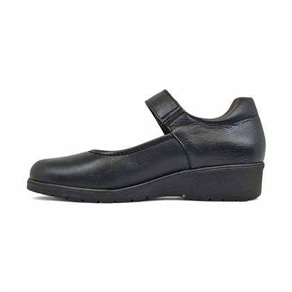 Merceditas Mujer Piel Blanda Velcro Plantilla Extraíble 70806 Negro, de Tupié