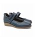 Merceditas Mujer Piel Blanda Velcro Plantilla Extraíble 70806 Azul, de Tupié