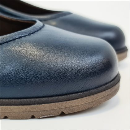 Merceditas Mujer Piel Blanda Velcro Plantilla Extraíble 70806 Azul, de Tupié