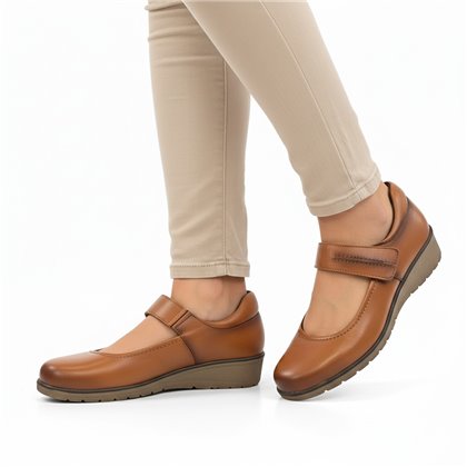 Merceditas Mujer Piel Blanda Velcro Plantilla Extraíble 70806 Cuero, de Tupié