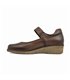 Womens Soft Leather Mary Jane Shoes Velcro Removable Insole 70806 Brown, by TuPié