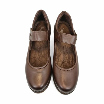 Merceditas Mujer Piel Blanda Velcro Plantilla Extraíble 70806 Marrón, de Tupié