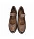Merceditas Mujer Piel Blanda Velcro Plantilla Extraíble 70806 Marrón, de Tupié