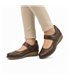 Womens Soft Leather Mary Jane Shoes Velcro Removable Insole 70806 Brown, by TuPié