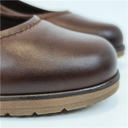 Merceditas Mujer Piel Blanda Velcro Plantilla Extraíble 70806 Marrón, de Tupié