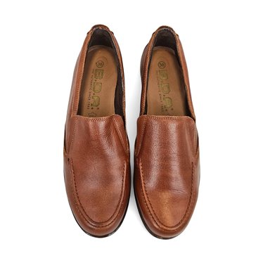 Womens Soft Leather Wedge Loafers Elastic Vamp 250 Leather, by Bda