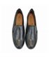 Womens Soft Leather Wedge Loafers Elastic Vamp 250 Black, by Bda