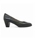 Womens Nappa Leather Low-Heel Pumps Gel Insole Non-Slip Sole 10150 Black, by BDA