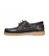 MEN LEATHER BOAT SHOES SEV200CA BLACK, BY CASUAL INNER SIDE