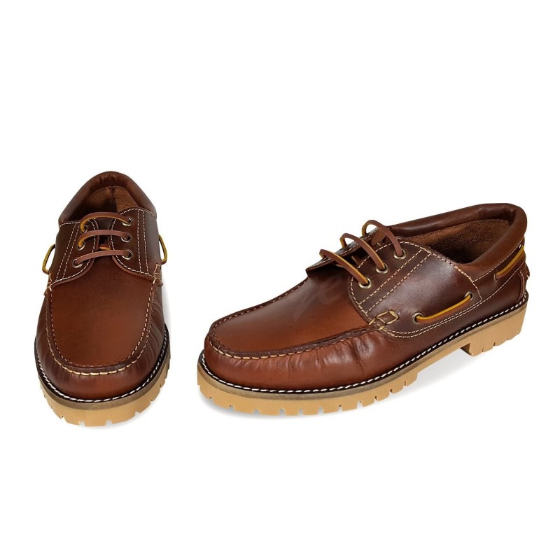 Men's Leather Boat Shoes 200 Leather, by Casual Shoes
