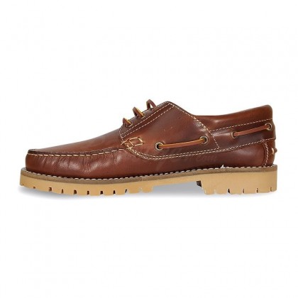 MEN LEATHER BOAT SHOES SEV200CA LEATHER, BY CASUAL INNER SIDE