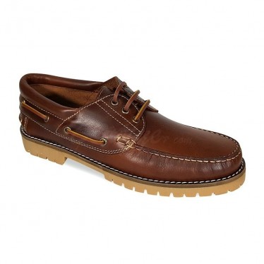 MEN LEATHER BOAT SHOES SEV200CA LEATHER, BY CASUAL SOLE
