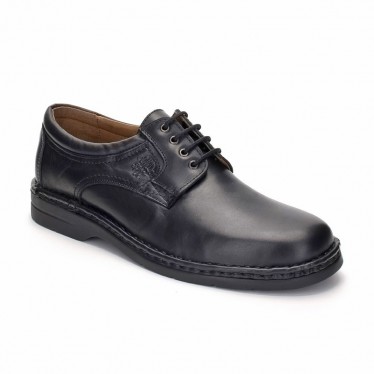 Man Leather Derby Shoes 6050 Black, by Comodo Sport