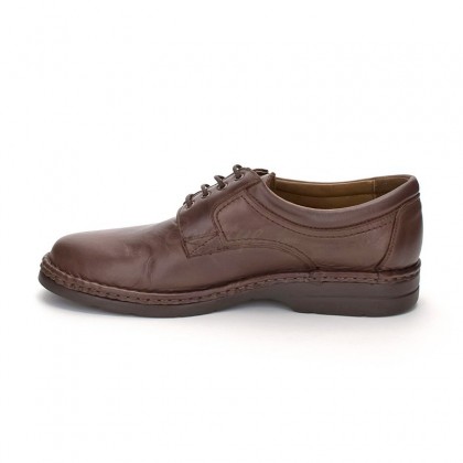 Man Leather Derby Shoes 6050 Mahogany, by Comodo Sport